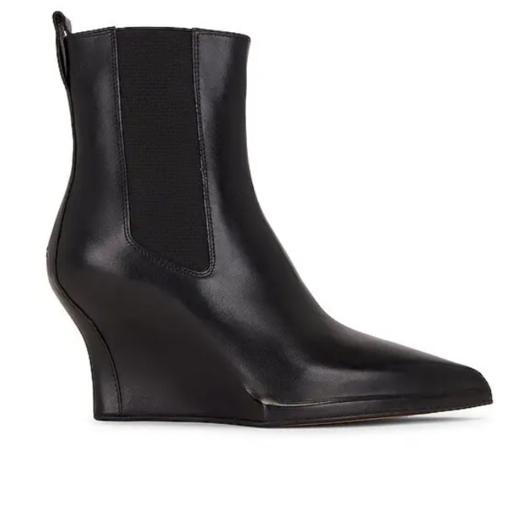 Rag & Bone Eclipse Black Leather Wedge Chelsea Boot.. Size 36, US 6